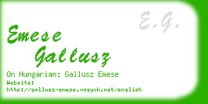 emese gallusz business card